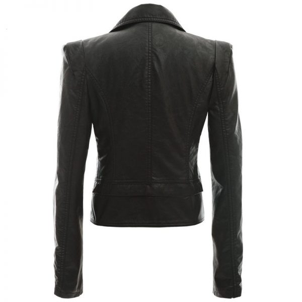 Women In Black Alabama Slim Fit Leather Jacket - Image 2