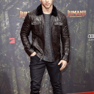 Alex Jumanji 3 The Next Level Nick Jonas Leather Jacket