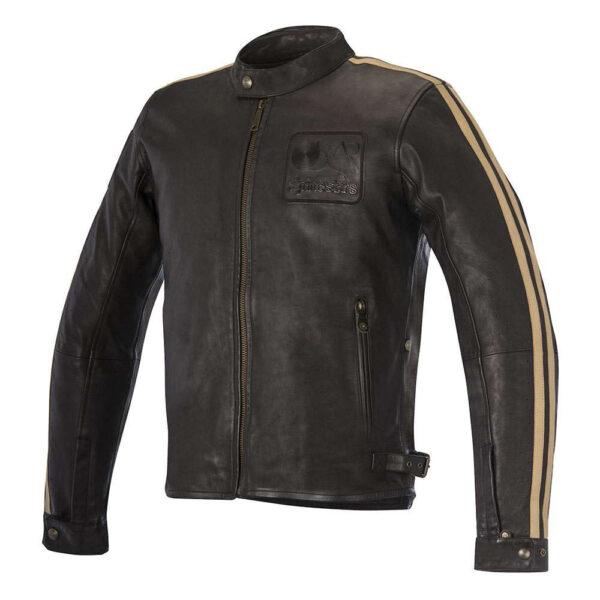 Alpinestars Oscar Charlie Vintage Brown Sand Leather Jacket