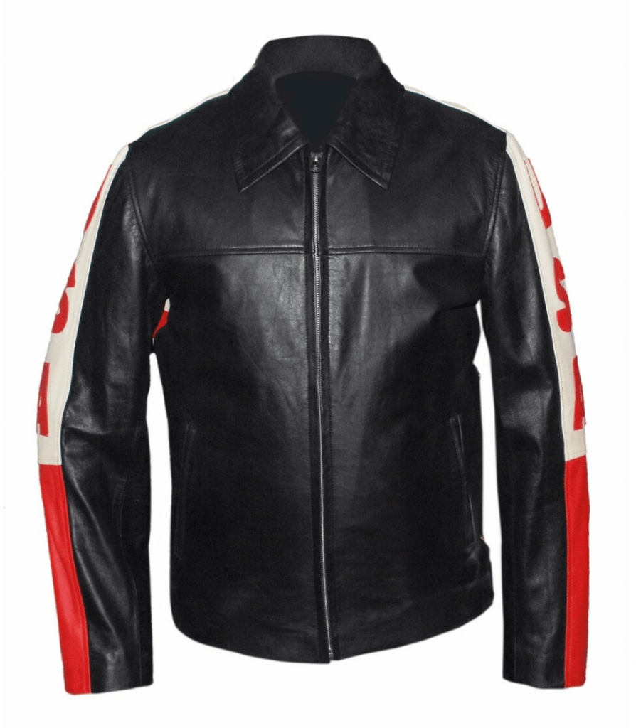 American Flag Biker Leather Jacket - Color Jackets