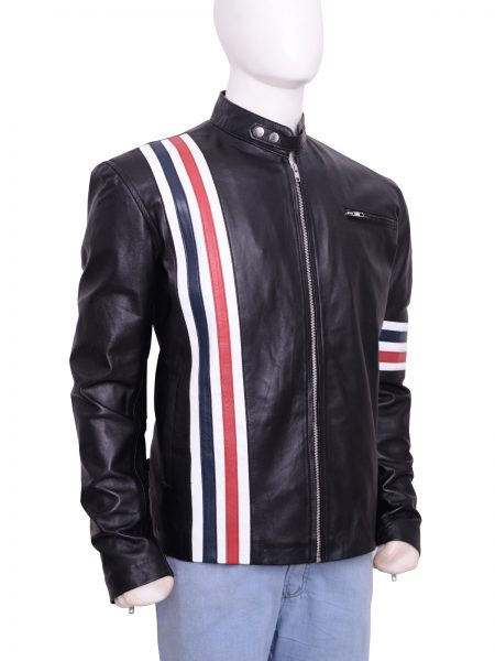 Attractive Peter Fonda Easy Rider Black Leather Jacket - Color Jackets