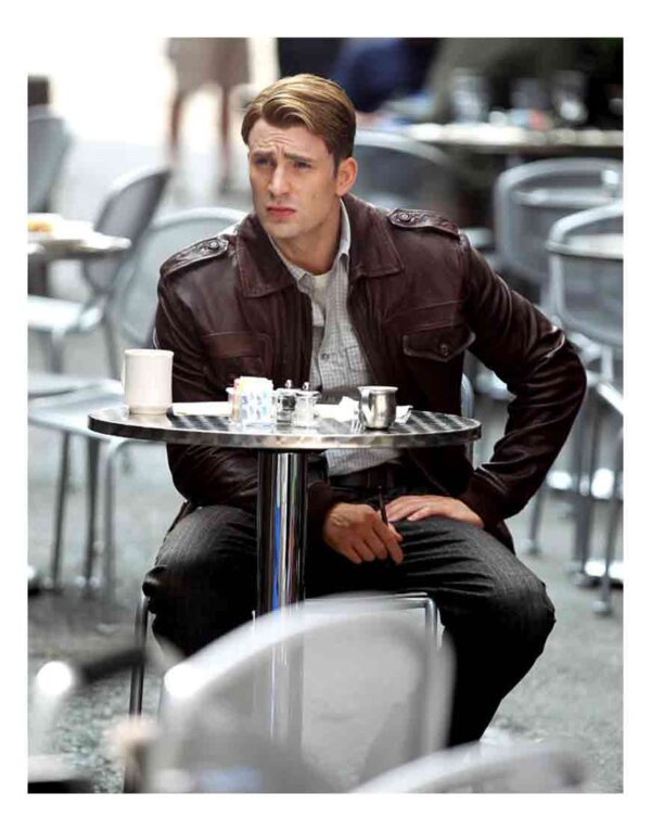 Avengers Captain America Leather Jacket - Image 2