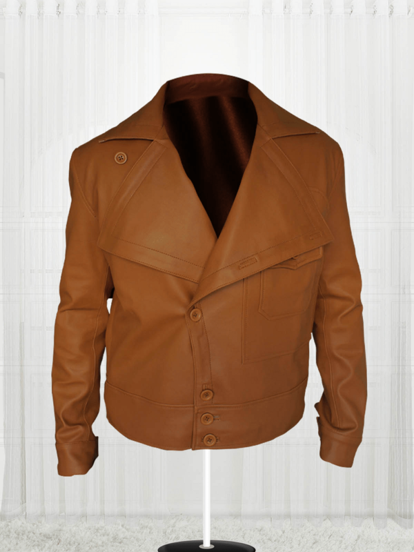 Aviator Leonardo Dicaprio Howard Hughes Brown Leather Jacket - Image 2