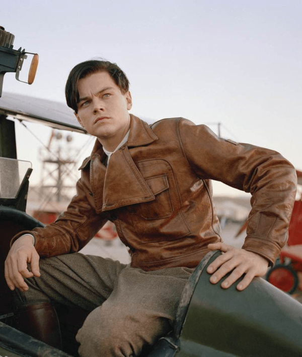 Aviator Leonardo Dicaprio Howard Hughes Brown Leather Jacket - Image 5