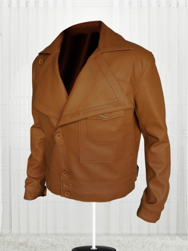 Aviator Leonardo Dicaprio Howard Hughes Brown Leather Jacket - Image 3