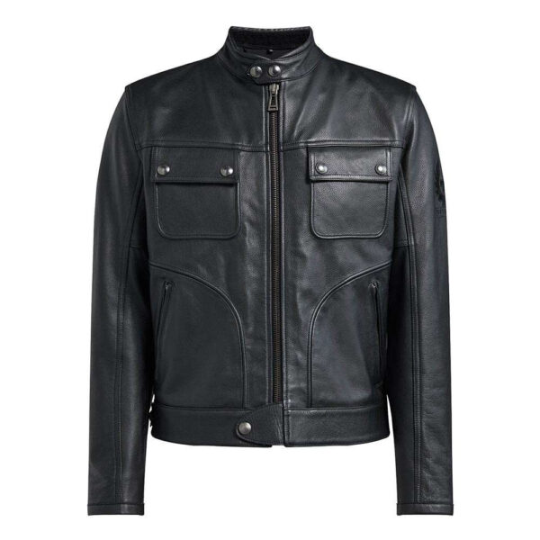 Belstaff Slider Black Leather Jacket