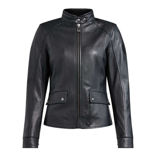 Belstaff Fairing Ladies Black Leather Jacket