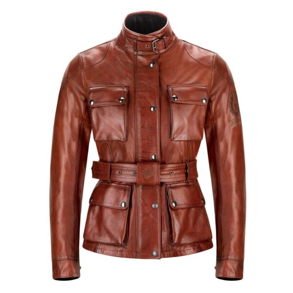 Belstaff Trialmaster Pro Red Leather Ladies Jacket