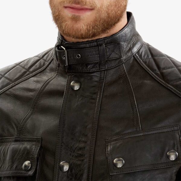 Belstaff Turner Antique Black Leather Jacket - Image 3