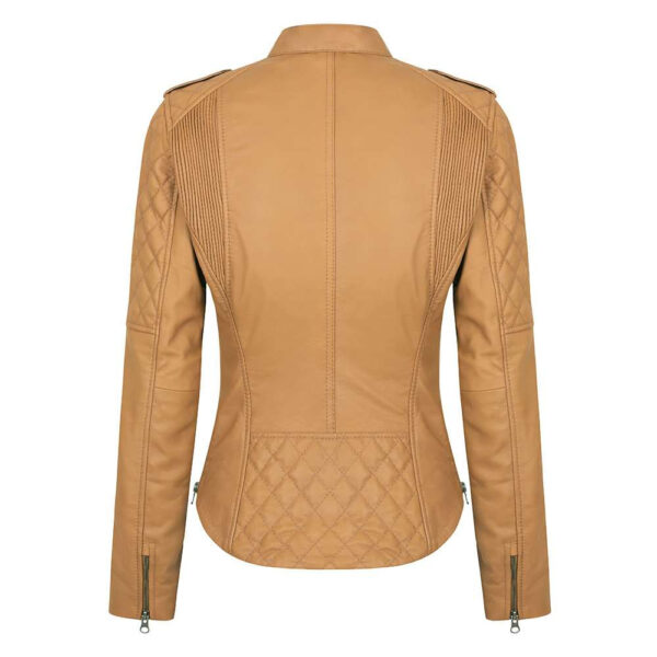 Black Arrow Liberty Wheels 2.0 Latte Leather Jacket - Image 2