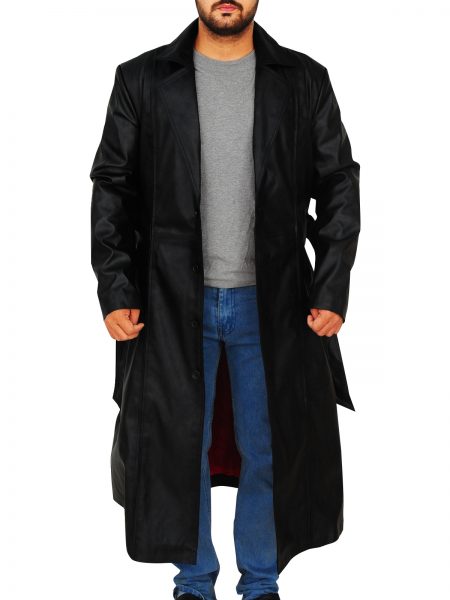 Blade Leather Wesley Snipes Trench Real Leather Coat - Color Jackets