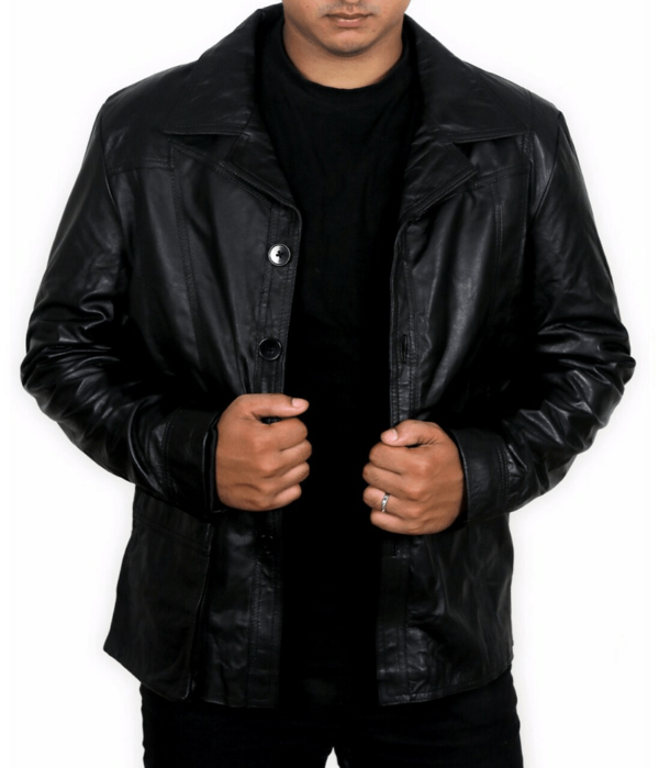 Mens Brad Pitt Killing Them Softly Leather Jacket