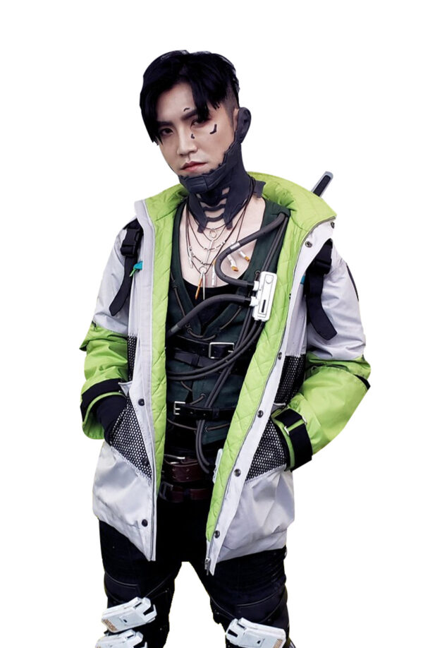 Crypto Apex Legends Season 3 White Leather Jacket