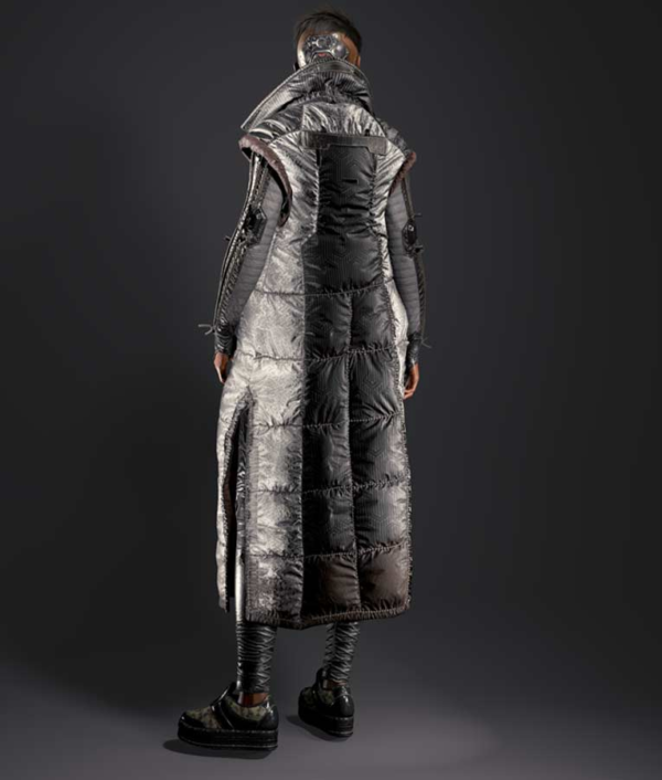 Cyberpunk 2077 Brigitte Sleeveless Parachute Trench Coat - Image 3