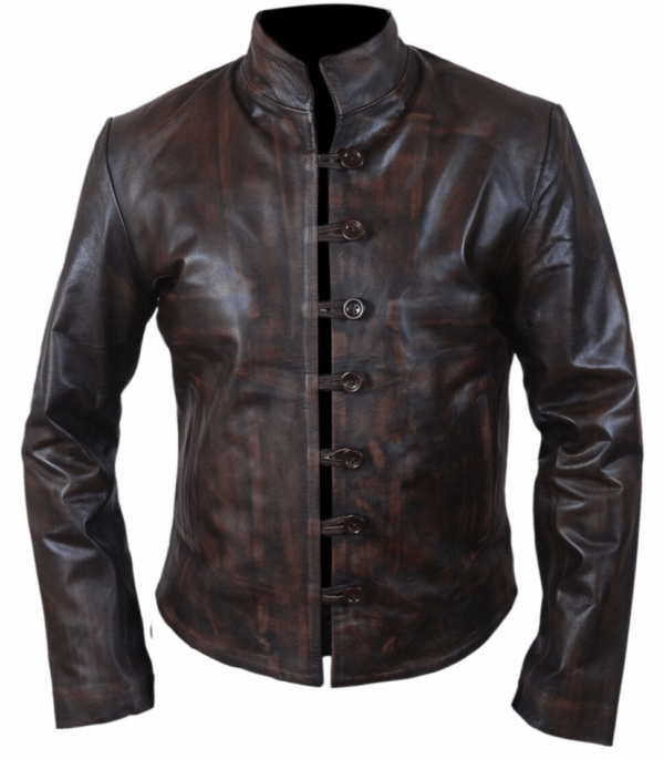 Mens Da Vinci Demons Distressed Leather Jacket