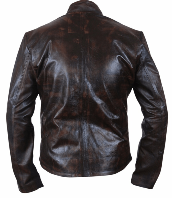 Mens Da Vinci Demons Distressed Leather Jacket - Image 4