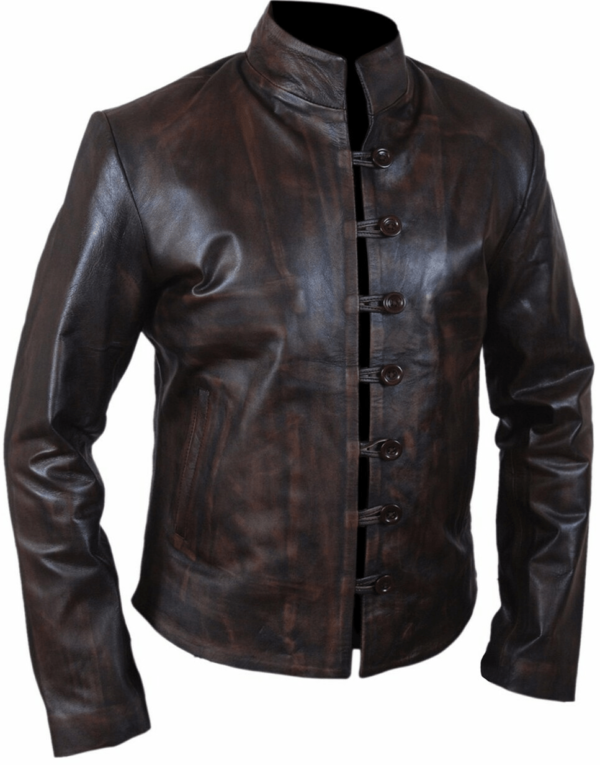 Mens Da Vinci Demons Distressed Leather Jacket - Image 3