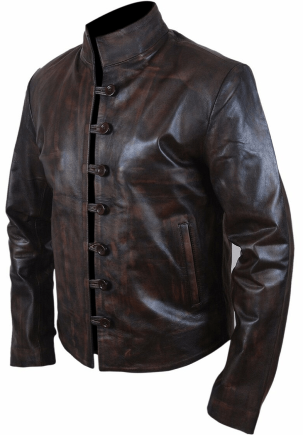 Mens Da Vinci Demons Distressed Leather Jacket - Image 2