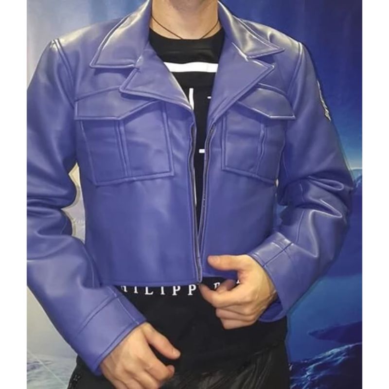 trunks purple jacket