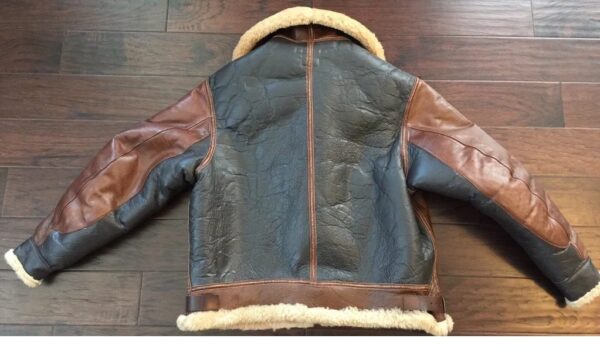 Eastman Shearling Type B-3 Perry Brown Leather Jacket - Image 2