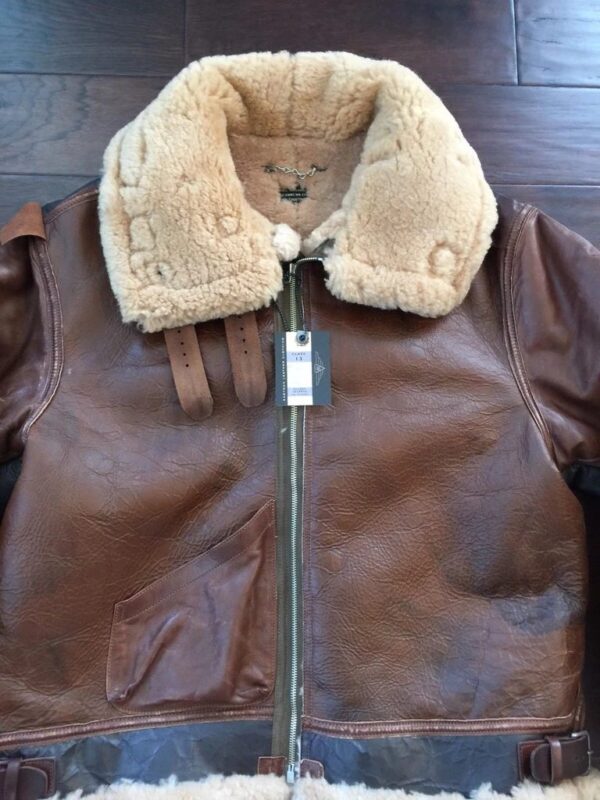 Eastman Shearling Type B-3 Perry Brown Leather Jacket - Image 3