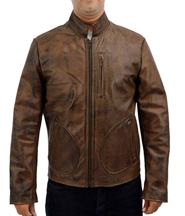 F&H Men's Genuine Leather Dwayne Johnson Rampage Jacket