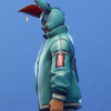 Mens Fortnite Flapjackie Skin Light Blue Leather Jacket - Image 3