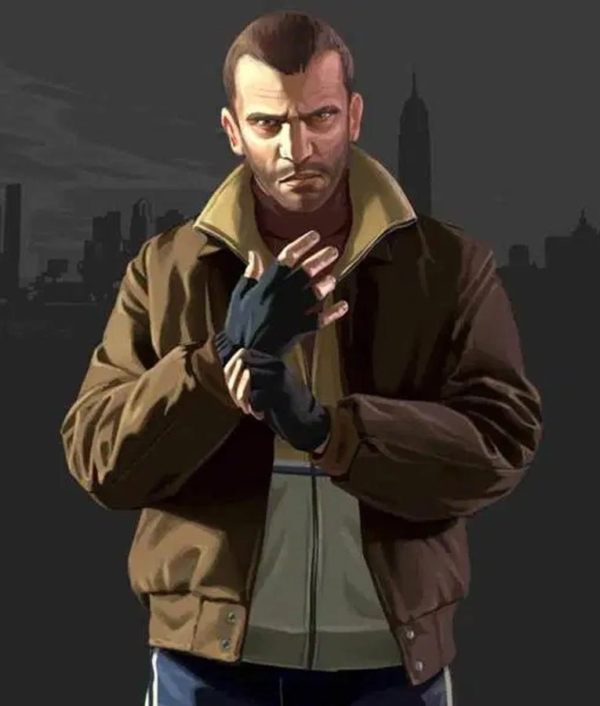 Mens Grand Theft Auto Iv Niko Bomber Bellic Leather Jacket - Image 3