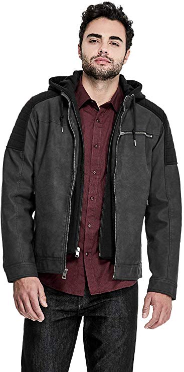 guess suede jacket mens