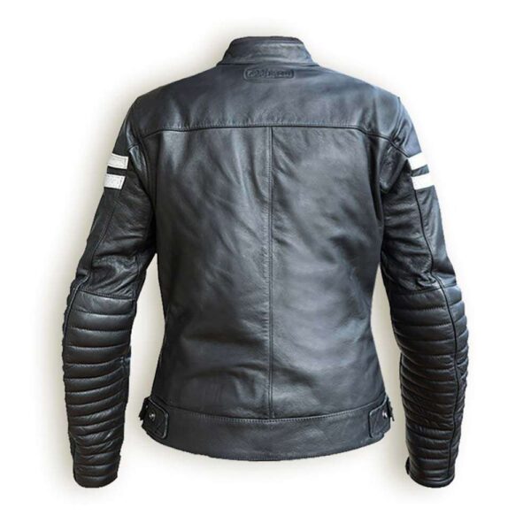 Garibaldi Moka Ladies Black Leather Jacket - Image 2