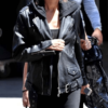 Jessica Chastain The 355 (2022) Mace Black Leather Jacket - Image 4