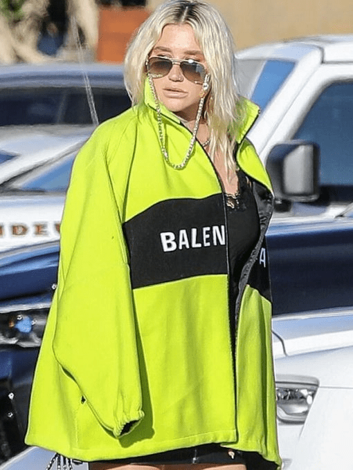 lime green balenciaga coat