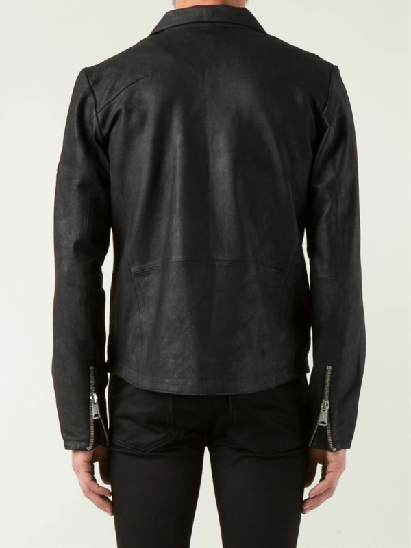 Mens Kill City Perfect Black Leather Jacket - Image 4