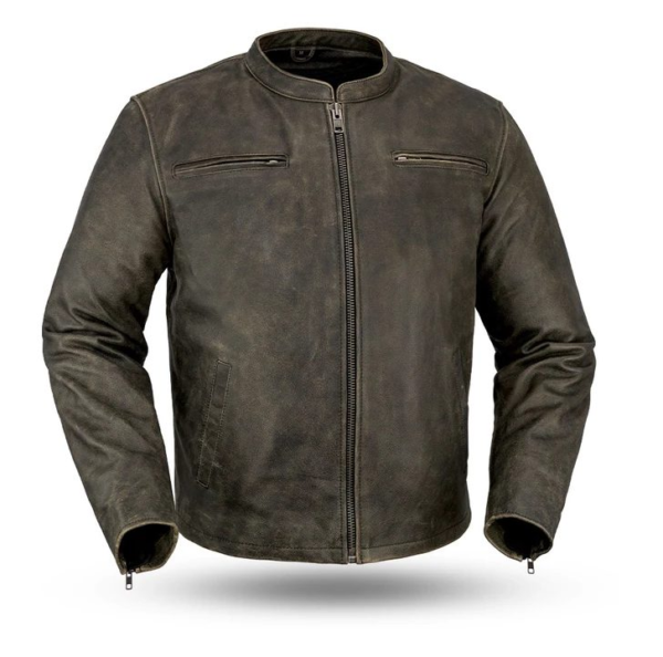 Men’s Fashion Drifter Black Motorcycle Leather Jacket