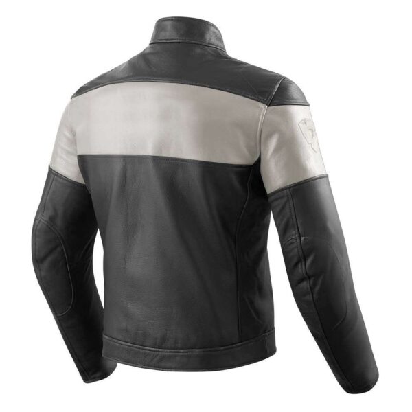 Rev'it Nova Vintage Black White Leather Jacket - Image 2