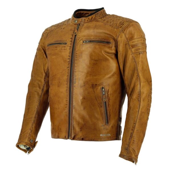 Richa Daytona 60s Washed Cognac Leather Jacket