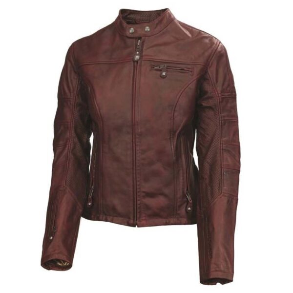 Roland Sands Design Maven Ladies Oxblood Leather Jacket