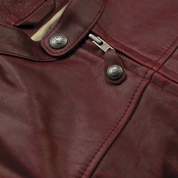 Roland Sands Design Maven Ladies Oxblood Leather Jacket - Image 2