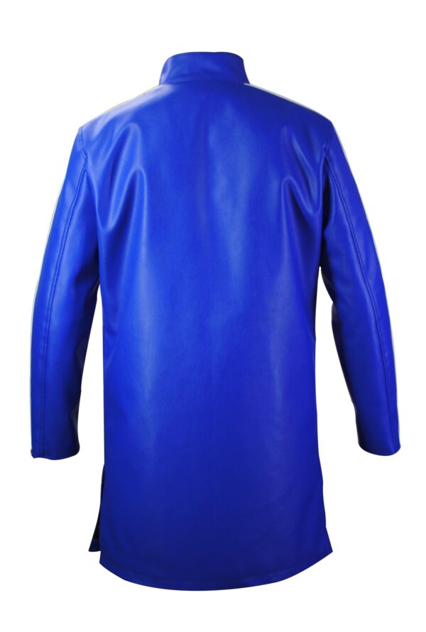 Sab Blue Leather Coat Jacket - Image 2