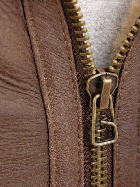 Shearling Brown Sheepskin Leather Jacket - Image 2