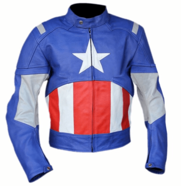 Mens Steve Rogers Captain America Leather Jacket