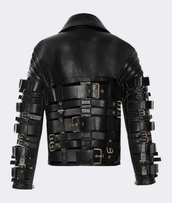 Straps and Buckles Zendaya Coleman Motorcycle Leather Jacket - Image 2