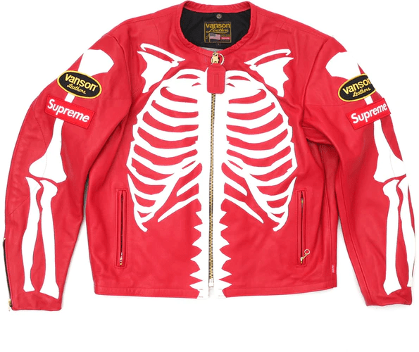 Supreme Vanson Bones Red Leather Jacket - Color Jackets