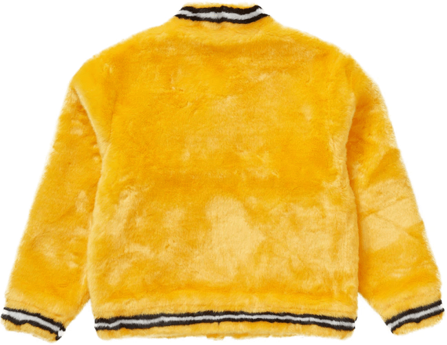 supreme yellow fur jacket