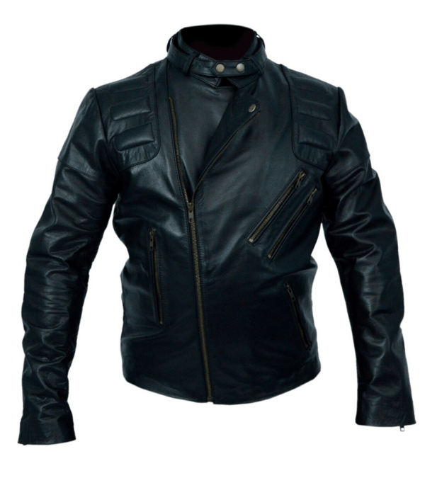 Sylvester Stallone Rocky 3 Black Biker Leather Jacket