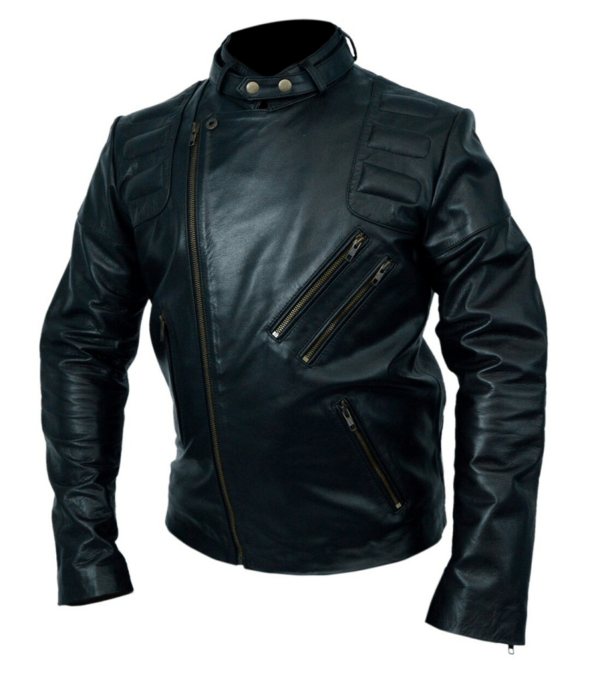 Sylvester Stallone Rocky 3 Black Biker Leather Jacket - Image 2