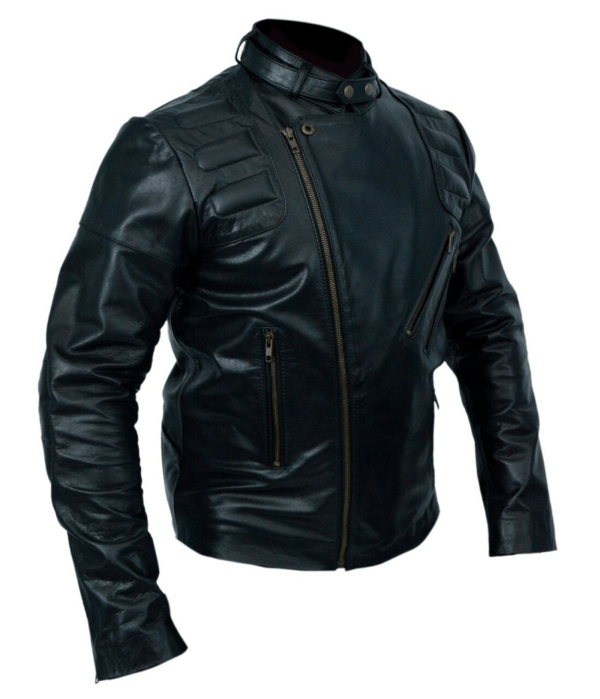 Sylvester Stallone Rocky 3 Black Biker Leather Jacket - Image 3