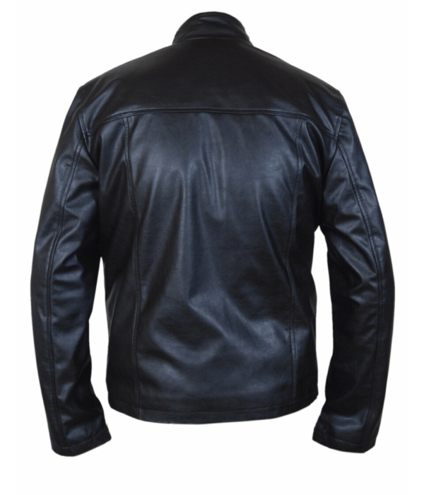 Mens T5 Terminator Genisys Arnold Schwarzenegger Leather Jacket - Image 4