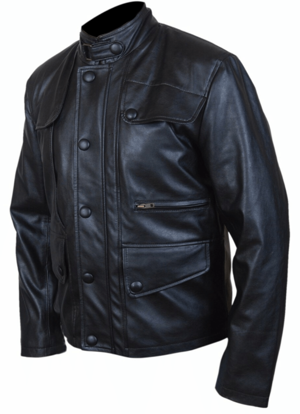 Mens T5 Terminator Genisys Arnold Schwarzenegger Leather Jacket - Image 2