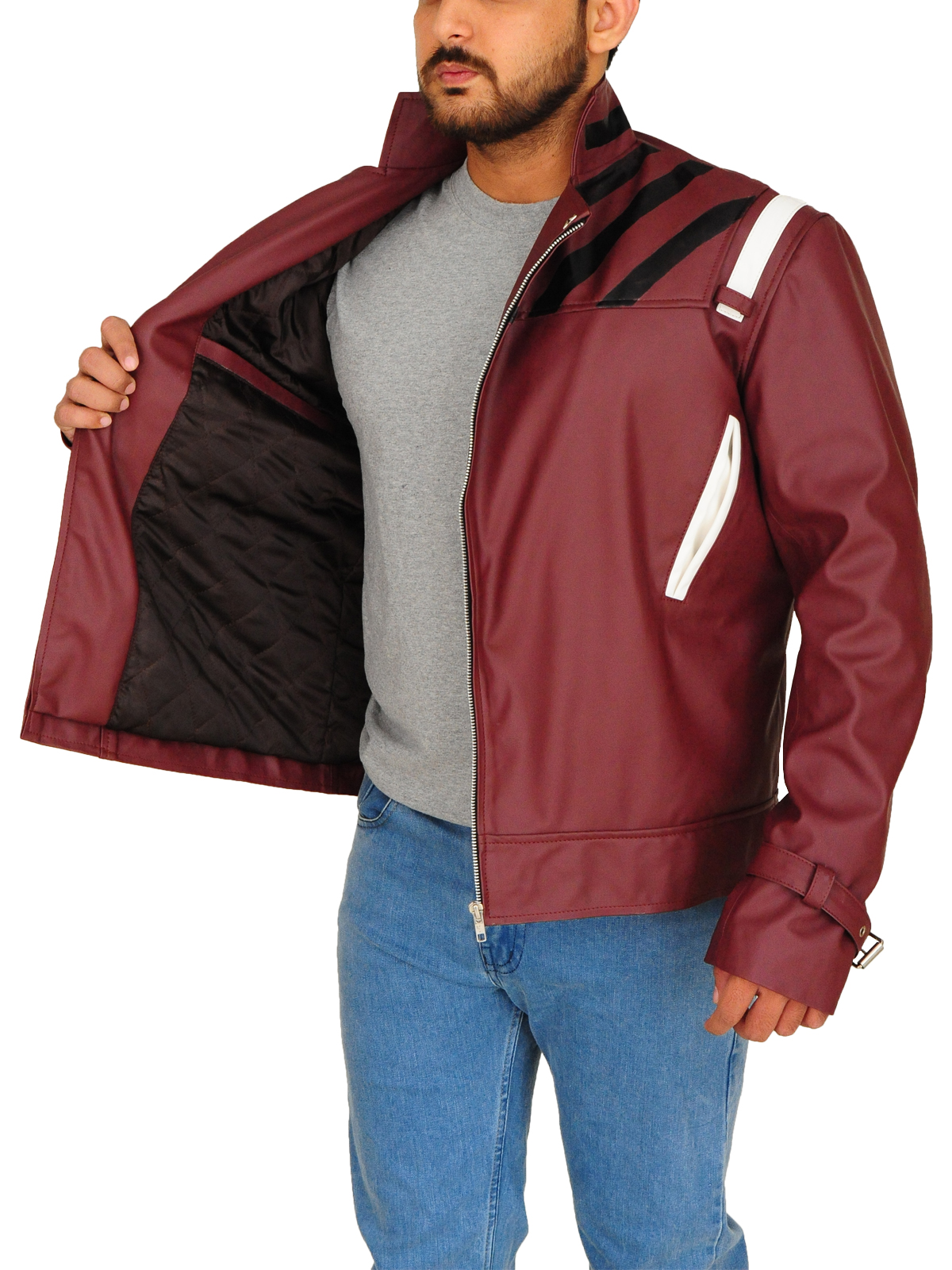 Travis Touch Down Mens Leather Jacket - Image 2